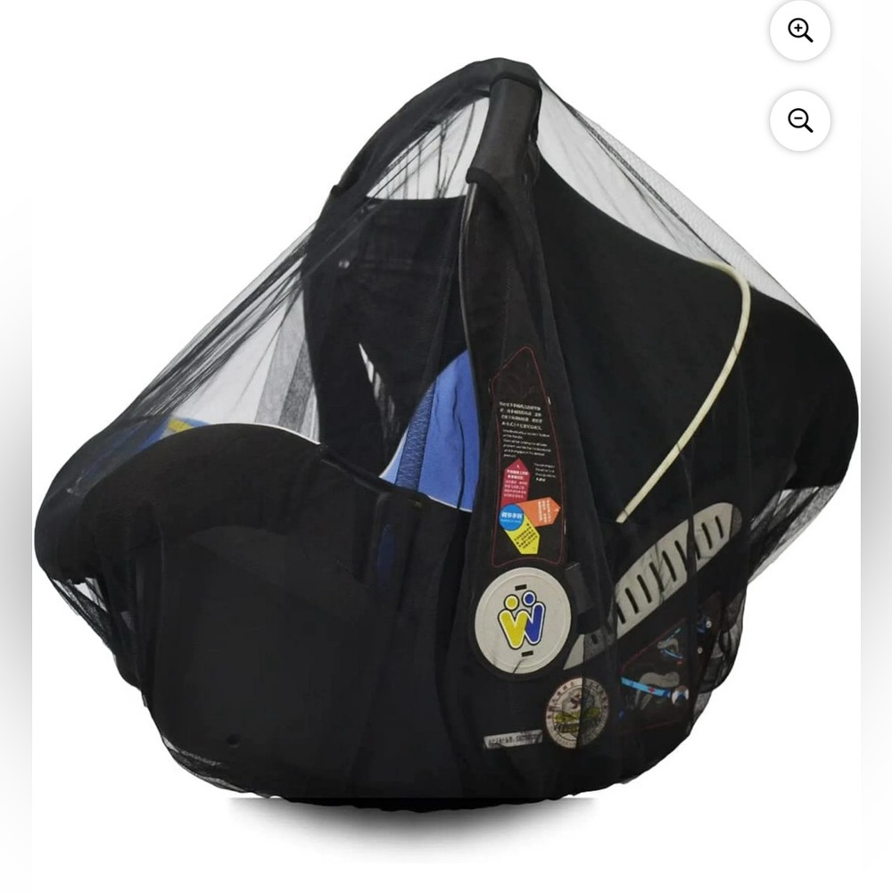 Black net cover for infant seat